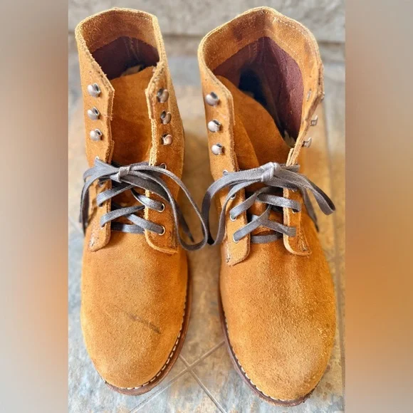 Wolverine 1000 Mile Boots Men’s 10.5D Brown Suede Lace Up USA Made - Picture 7 of 13